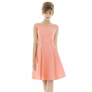 Alfred Sung Bridemaid Dress in Apricot d686